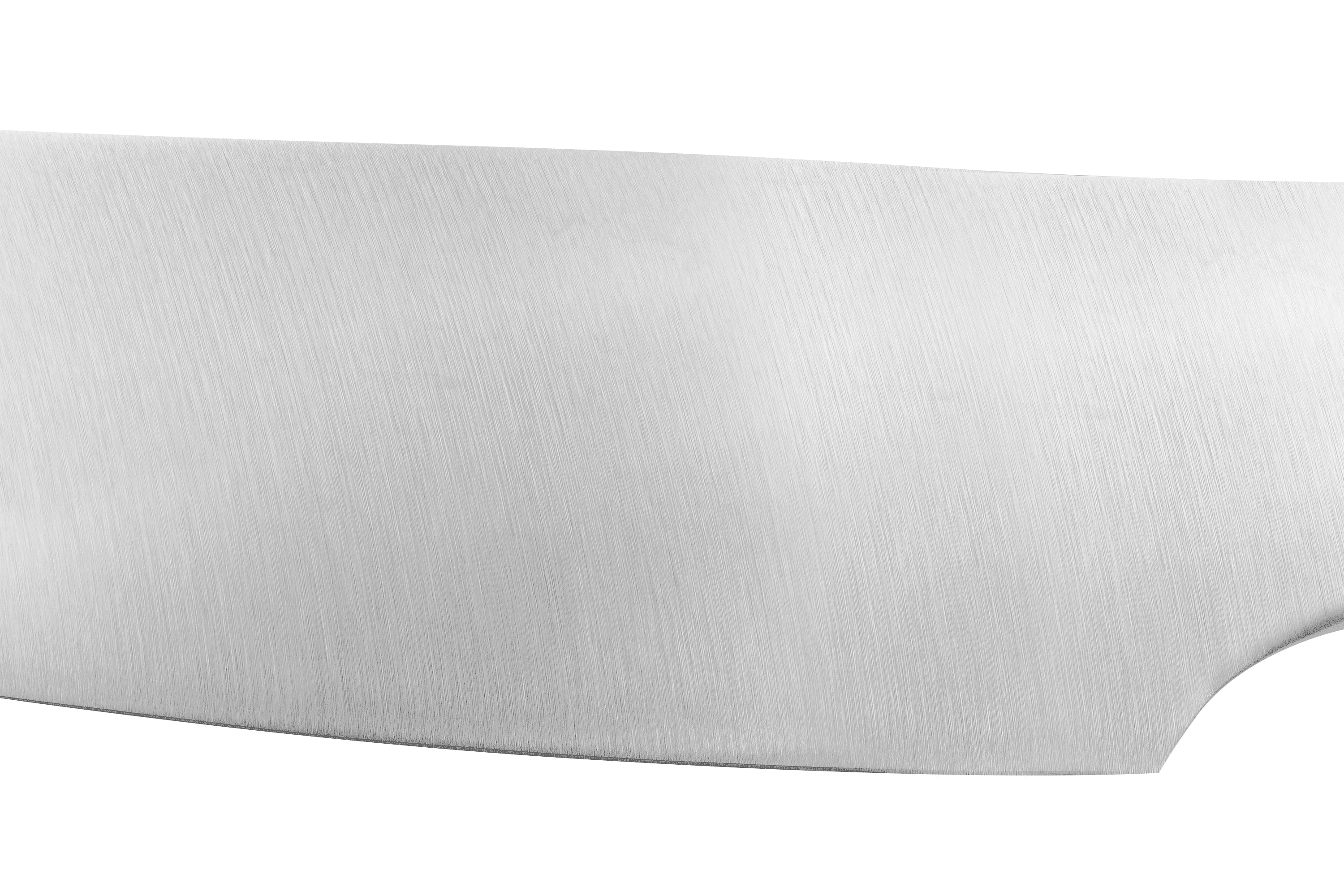 Titanium scrim · matte silver close-up · brand closer