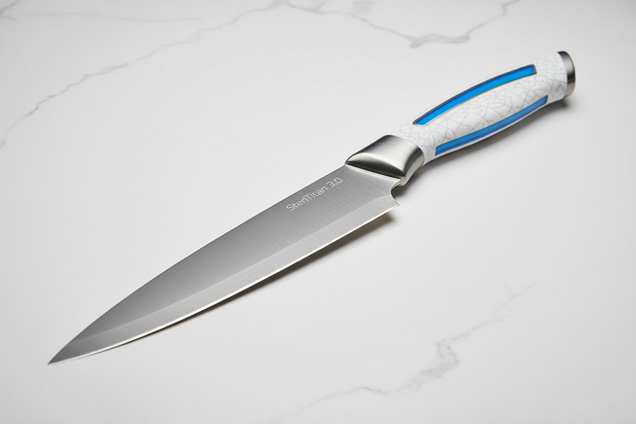 HomebodyPlus — Next Gen Sterile Kitchen Titanium Knife | SteriTitan 3.0: The Future of Hygienic Cooking