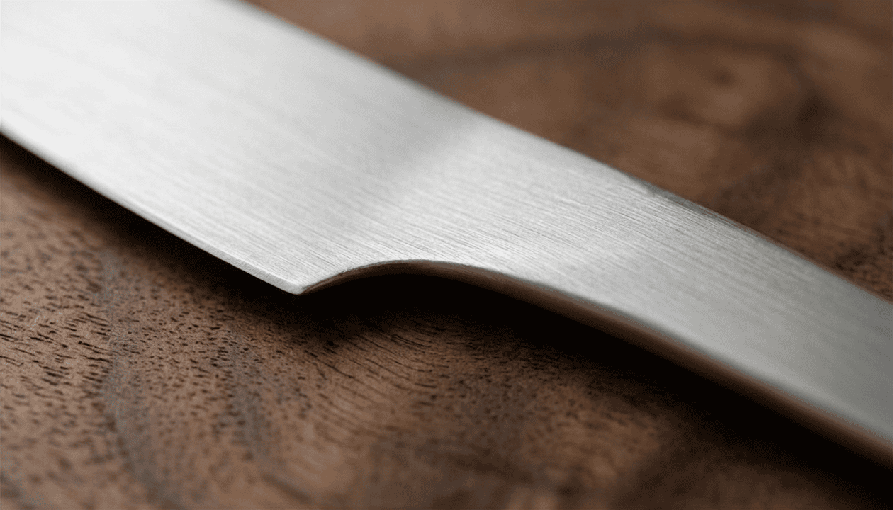 Spec · blade profile · 15° edge · seamless one-piece · 380 g