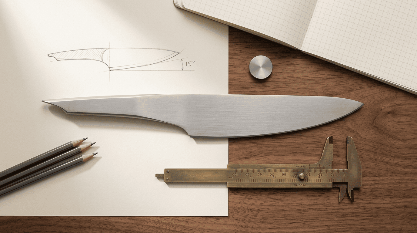 Material honesty · brushed titanium nitride at 400 µm · macro · photographed by Mia, 2026