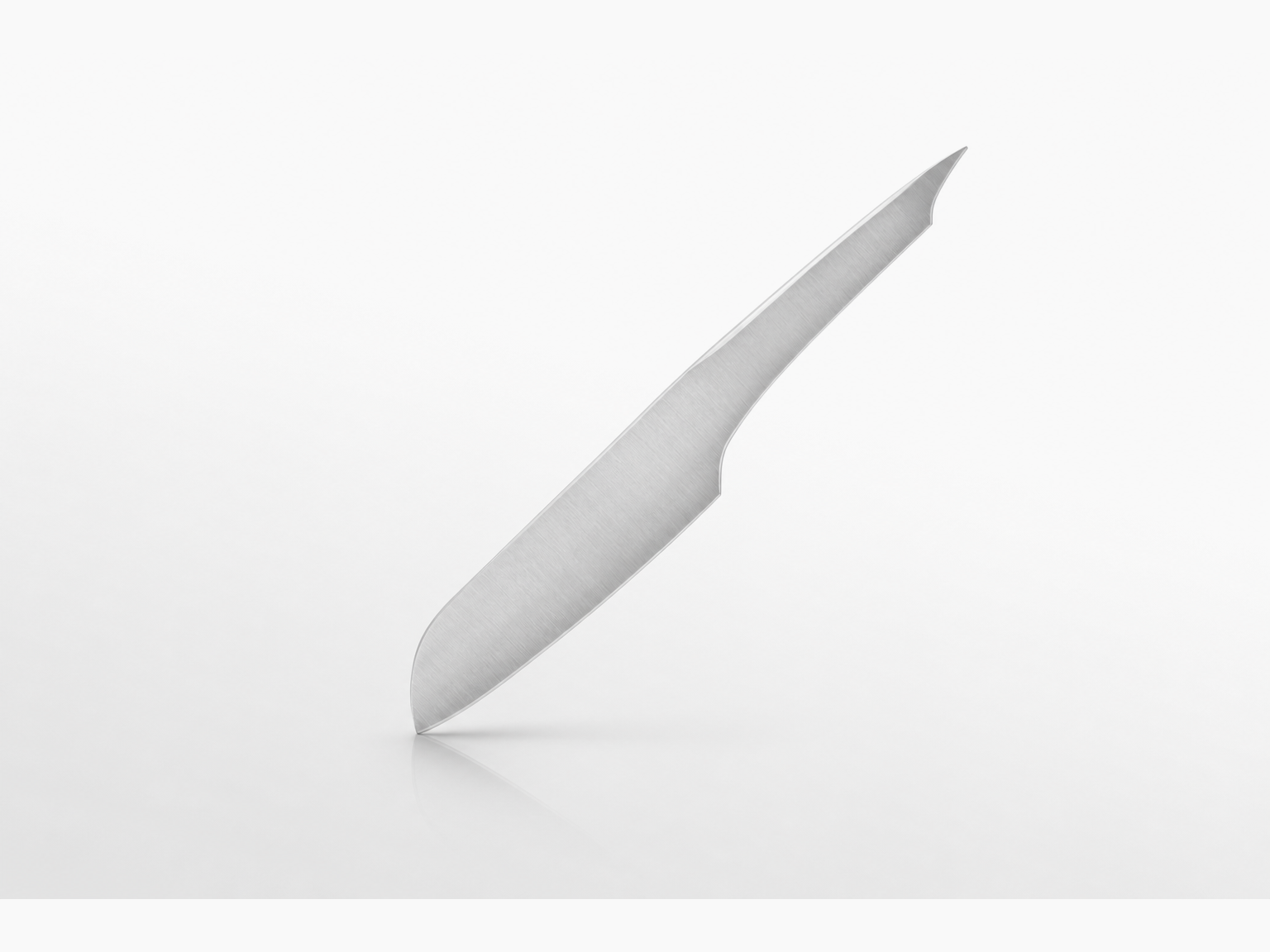 Steady santoku · 7 inch · matte silver, one piece